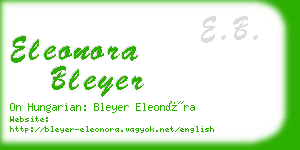 eleonora bleyer business card